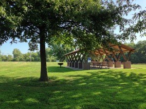 A view of the shelter house at Hayes Park.