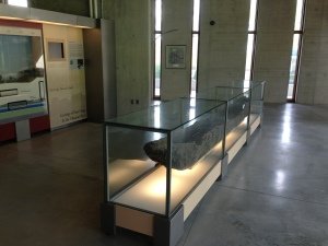 The Fort Osage Dugout Canoe in the Education Center.